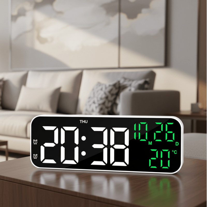 Smart LED Digital Alarm Clock with Temperature Display and Voice Control 8