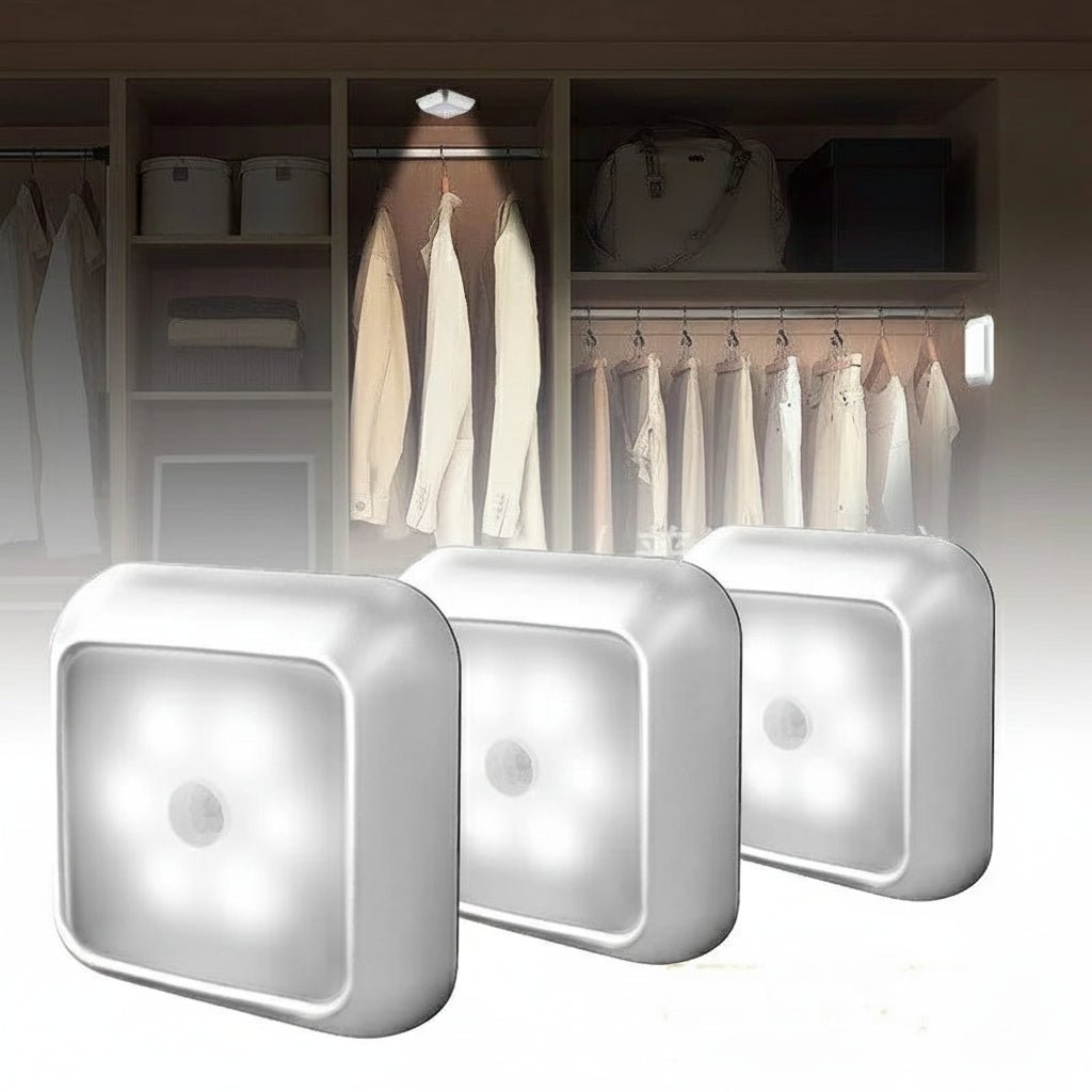 Smart LED Motion Sensor Night Light - Battery-Powered Bedside Lamp with Automatic Shut-Off 1