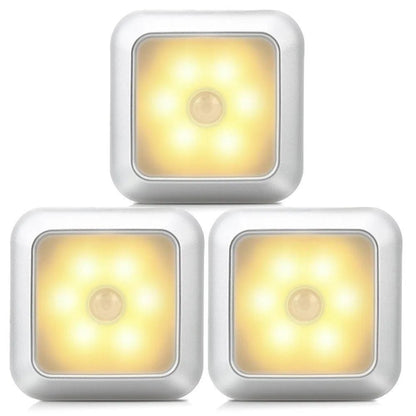 Smart LED Motion Sensor Night Light - Battery-Powered Bedside Lamp with Automatic Shut-Off 6