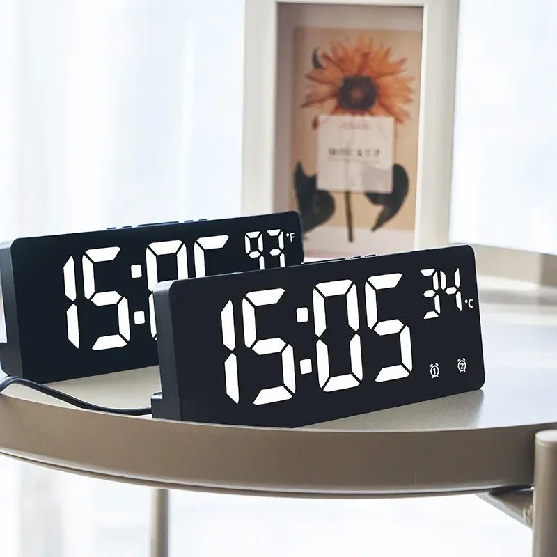 Smart Voice Control Digital Alarm Clock with Dual Alarms & Temperature Display 1