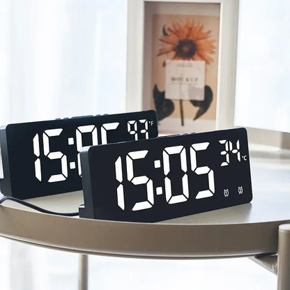 Smart Voice Control Digital Alarm Clock with Dual Alarms & Temperature Display 1