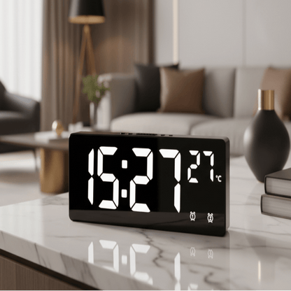 Smart Voice Control Digital Alarm Clock with Dual Alarms & Temperature Display 10