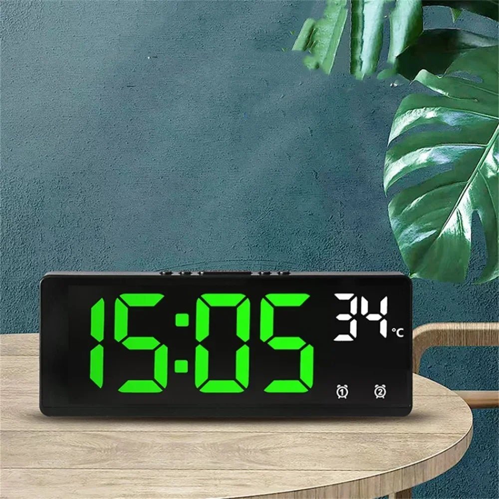 Smart Voice Control Digital Alarm Clock with Dual Alarms & Temperature Display 2