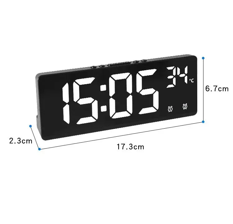 Smart Voice Control Digital Alarm Clock with Dual Alarms & Temperature Display 5
