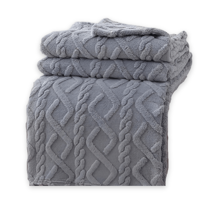 SnugBlanket - Double Layer Fleece Throw Blanket with Geometric Design for Comfort 0