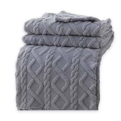 SnugBlanket - Double Layer Fleece Throw Blanket with Geometric Design for Comfort 0