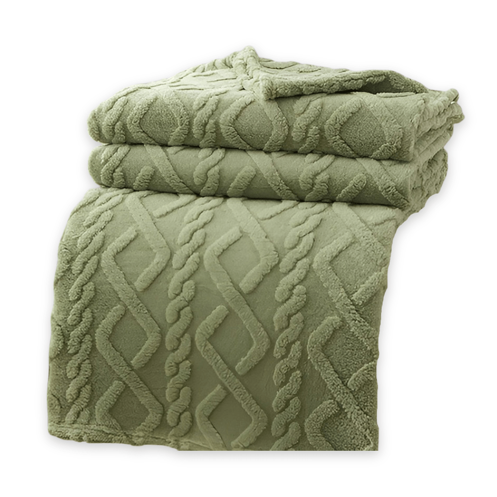 SnugBlanket - Double Layer Fleece Throw Blanket with Geometric Design for Comfort 16