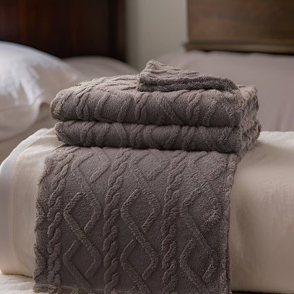 SnugBlanket - Double Layer Fleece Throw Blanket with Geometric Design for Comfort 7