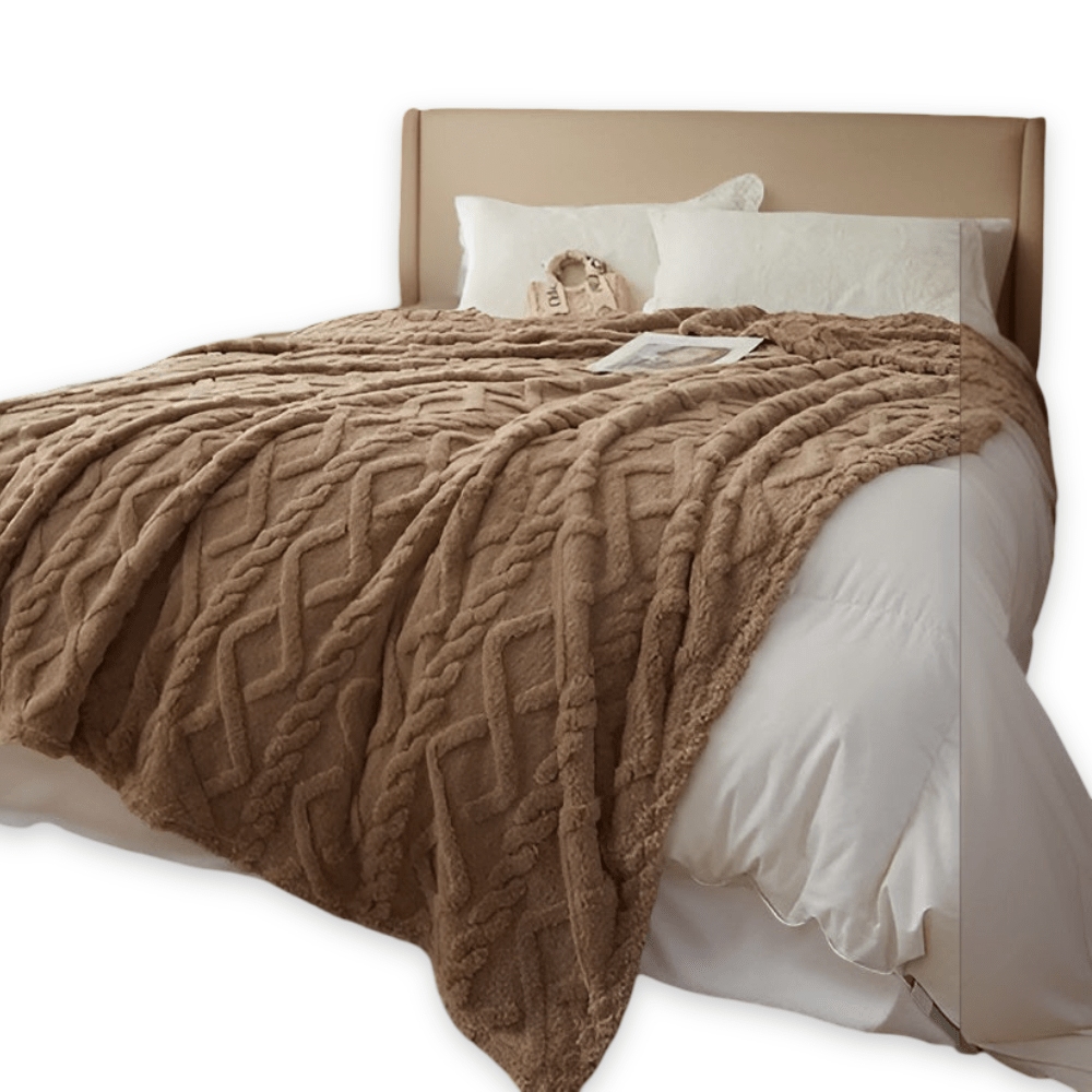SnugBlanket - Double Layer Fleece Throw Blanket with Geometric Design for Comfort 9