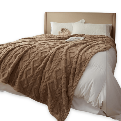 SnugBlanket - Double Layer Fleece Throw Blanket with Geometric Design for Comfort 9