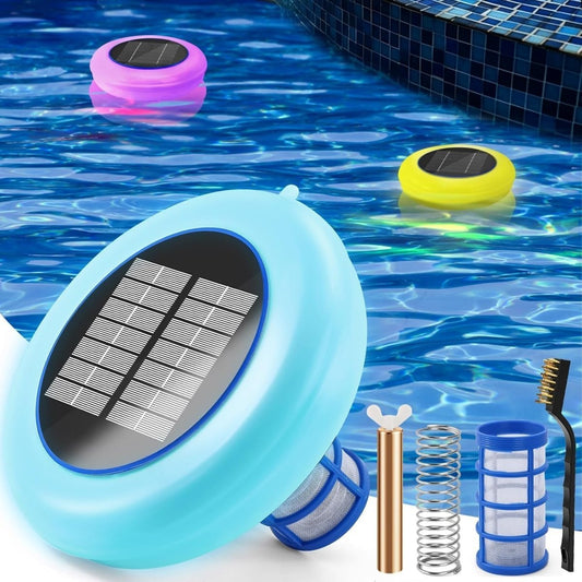 Solar Pool Ionizer with 7-Color LED – Eco-Friendly Water Purification for Pools