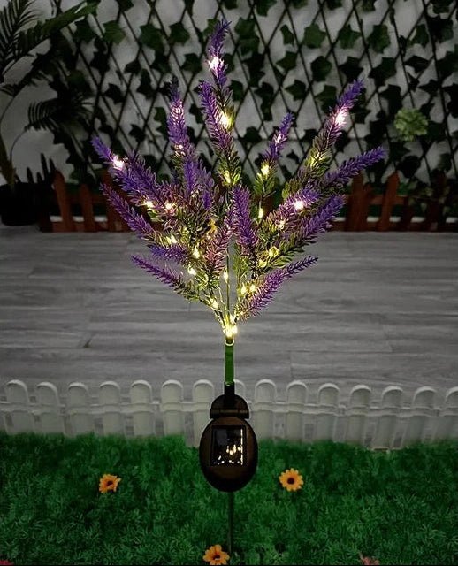 Solar LED Lavender Garden Lights - Eco-Friendly, Weatherproof Outdoor Décor 0
