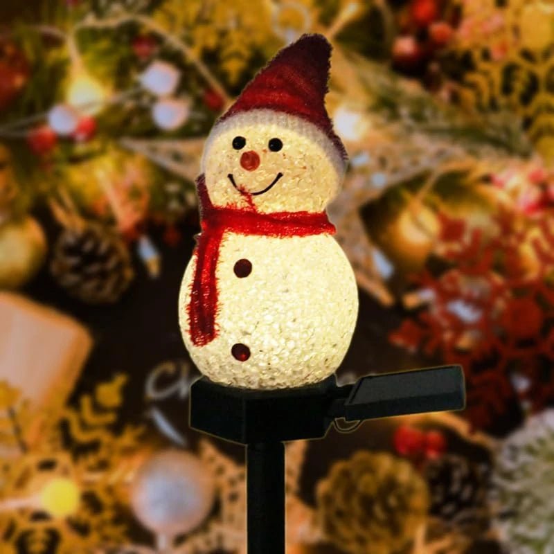 Solar Lights - Festive Snowman Stake Lights for Outdoor Holiday Decor 1