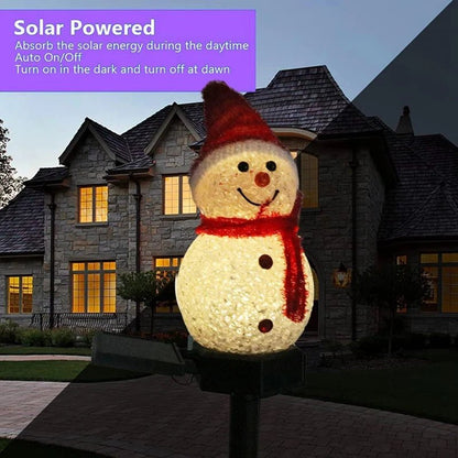 Solar Lights - Festive Snowman Stake Lights for Outdoor Holiday Decor 3