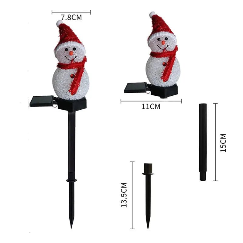 Solar Lights - Festive Snowman Stake Lights for Outdoor Holiday Decor 4
