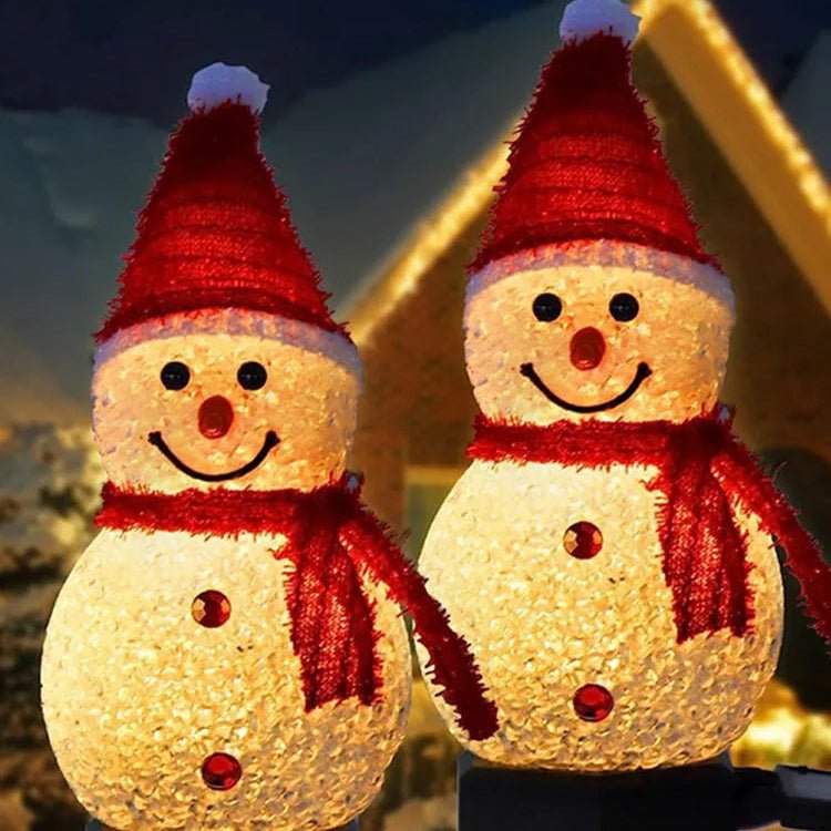 Solar Lights - Festive Snowman Stake Lights for Outdoor Holiday Decor 5