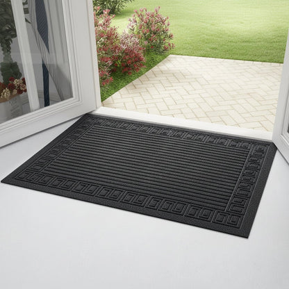 Solistra Low Profile Anti-Slip Doormat - Dirt & Moisture Absorbent Rubber 0