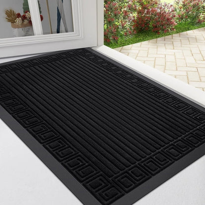 Solistra Low Profile Anti-Slip Doormat - Dirt & Moisture Absorbent Rubber 6