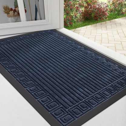 Solistra Low Profile Anti-Slip Doormat - Dirt & Moisture Absorbent Rubber 7