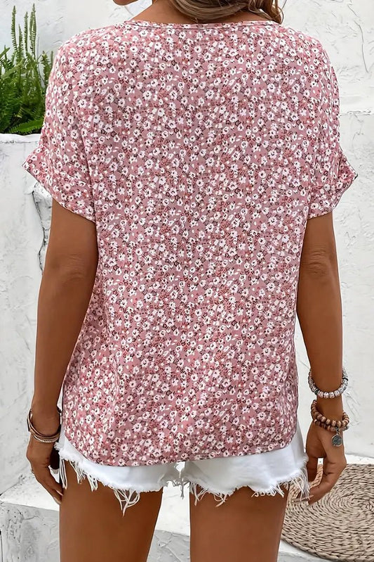 Sophia Women's Floral Print Summer Blouse - Lightweight & Versatile Style 1