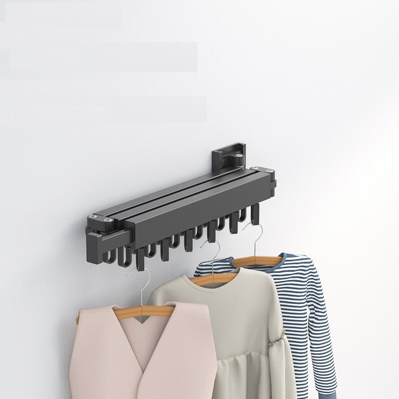 Space-Saving Retractable Clothes Dryer - Wall-Mounted Folding Hanger 1