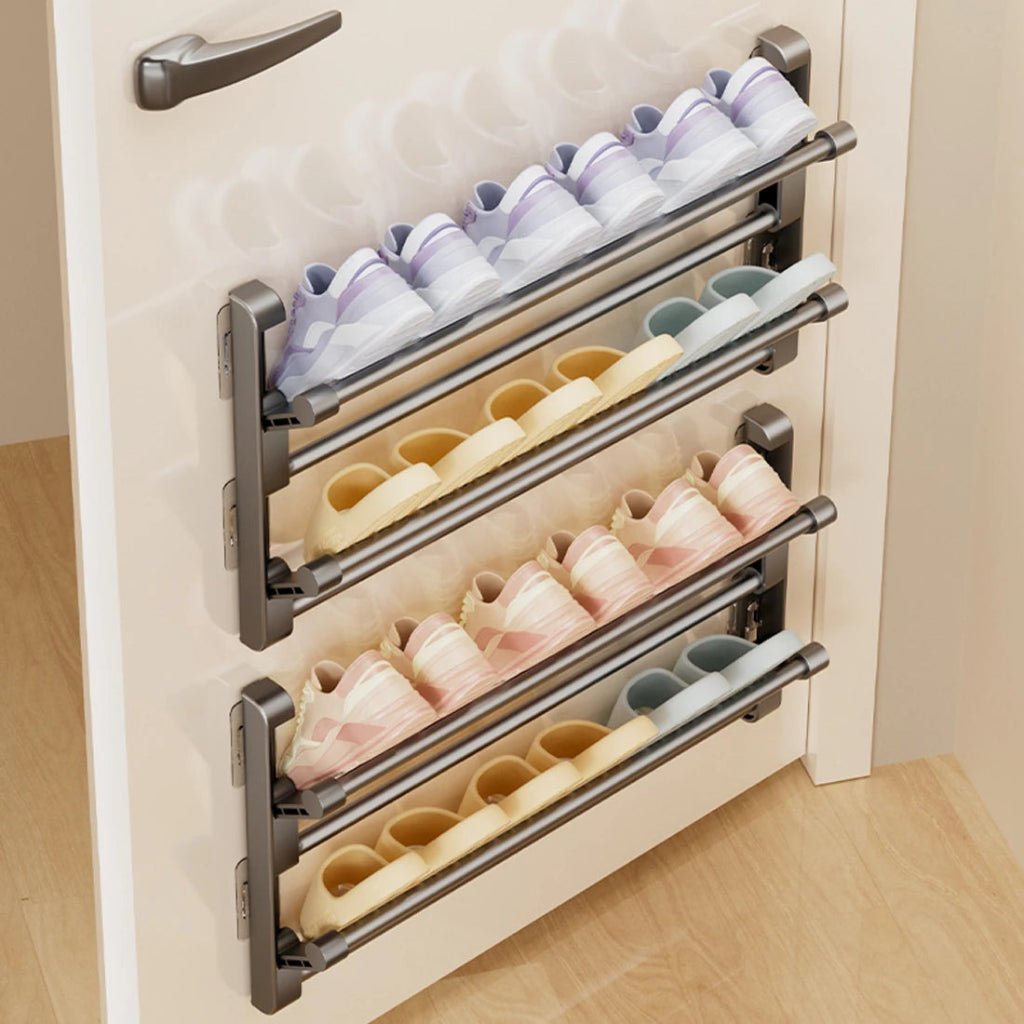 SpaceSaver - Wall-Mounted Shoe Rack with Drainage System for Organized Storage 5