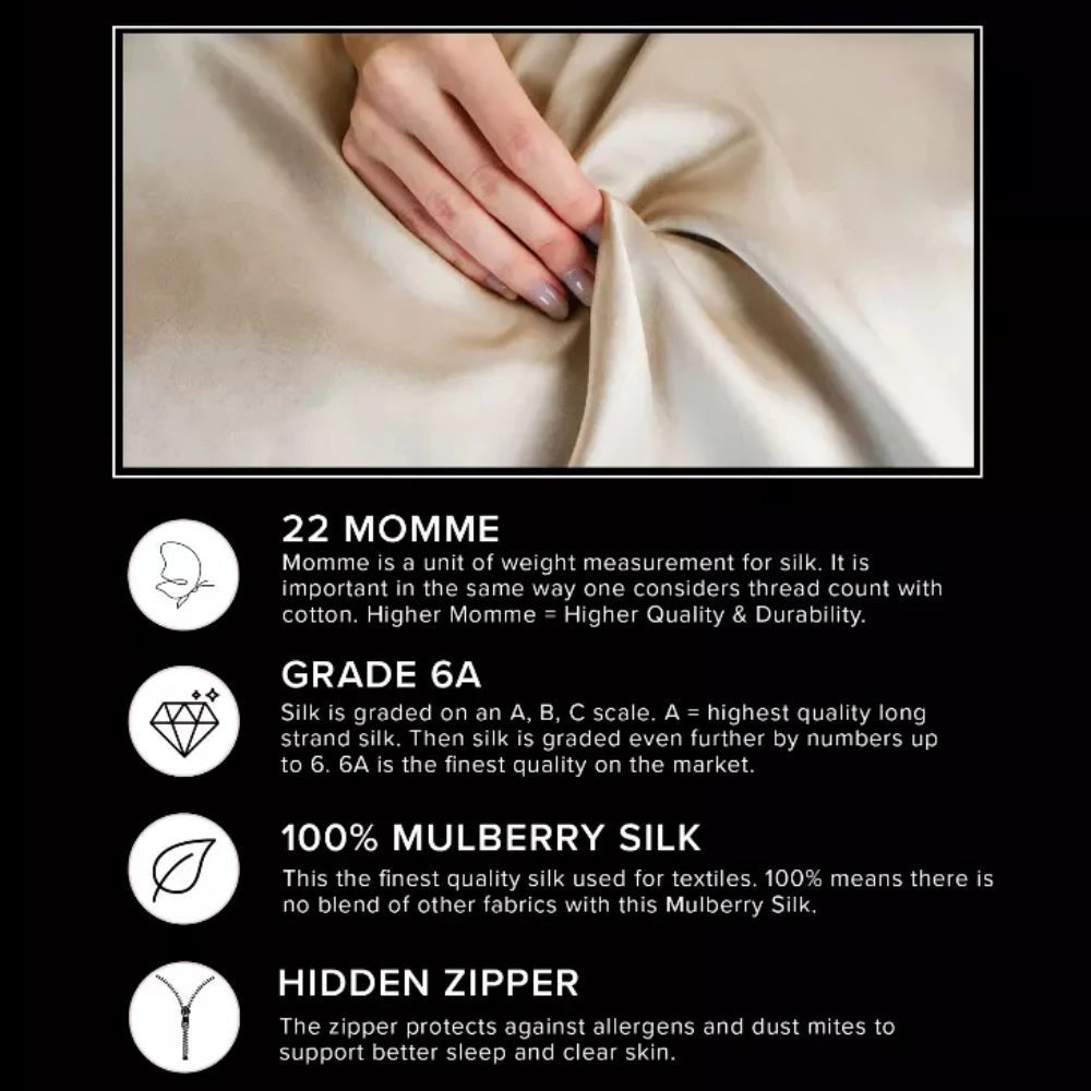 Spasilk - Mulberry Silk Pillowcase 25 Momme Luxury Cover for Hair & Skin 2