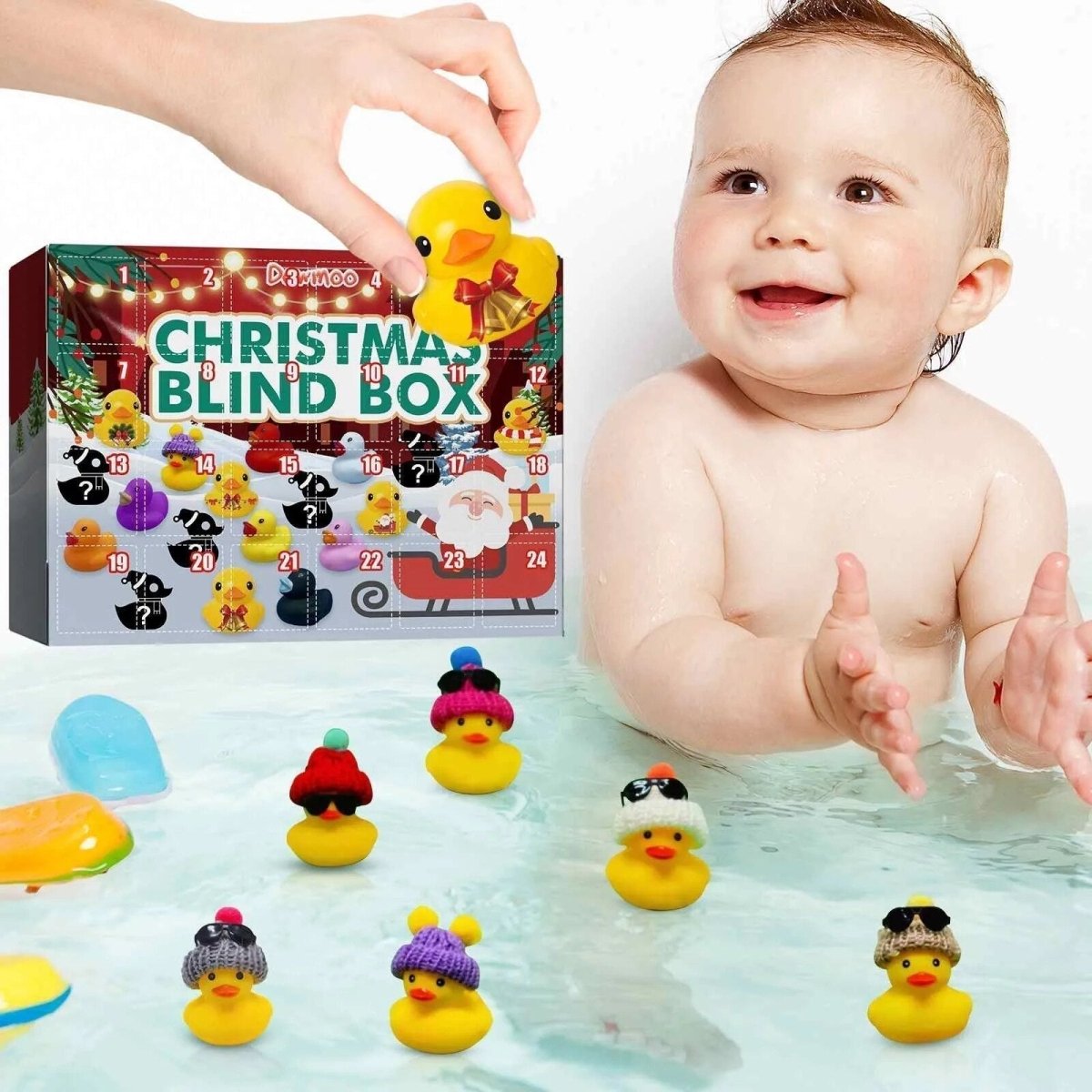 Splashmas Surprise - 2024 Christmas Rubber Duck Advent Calendar with 24 Festive Bath Ducks 0