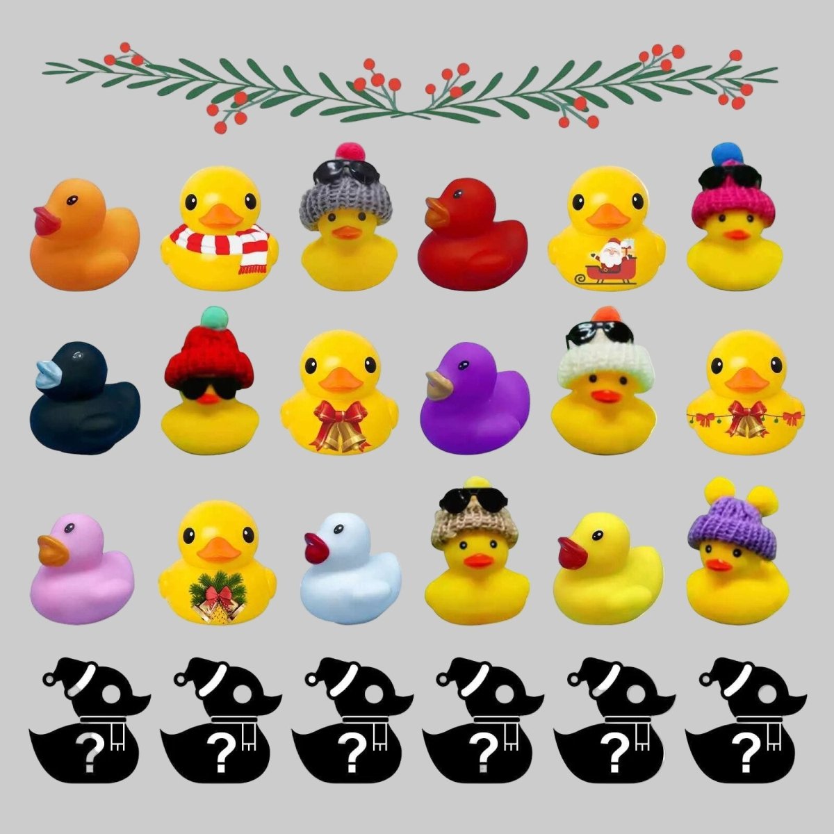 Splashmas Surprise - 2024 Christmas Rubber Duck Advent Calendar with 24 Festive Bath Ducks 4
