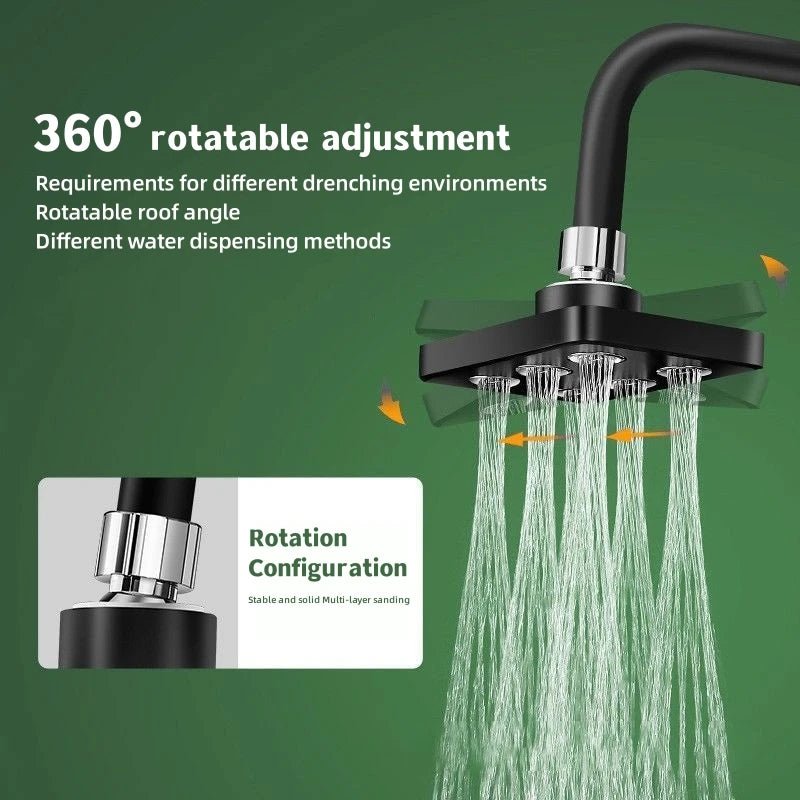 Square Booster - 360° Adjustable Rain Shower Head for Ultimate Comfort 1
