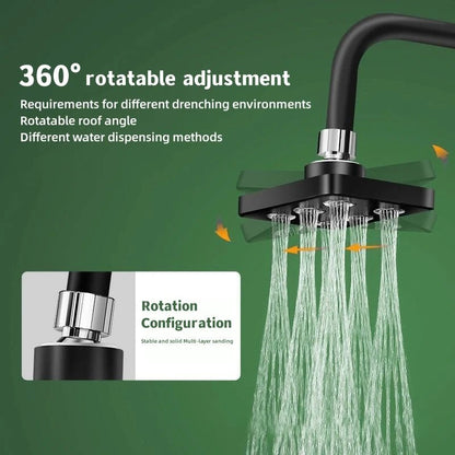 Square Booster - 360° Adjustable Rain Shower Head for Ultimate Comfort 1