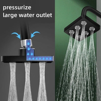 Square Booster - 360° Adjustable Rain Shower Head for Ultimate Comfort 2