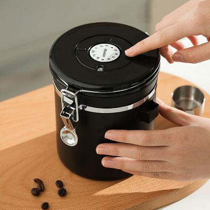 Stainless Steel Airtight Storage Container with Date Dial for Kitchen Freshness 4