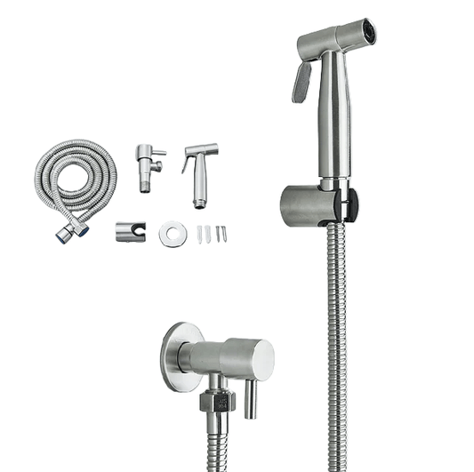 Stainless Steel Bidet Sprayer – Wall-Mounted Cold Water Shower for Effective Cleansing 0