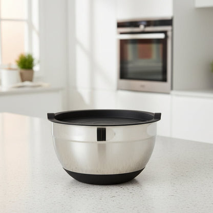 Stainless Steel Mixing Bowl Set - 6-Piece with Non-Slip Silicone Bottoms 6