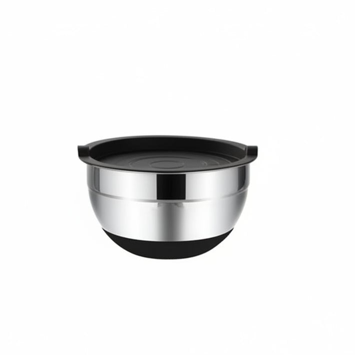 Stainless Steel Mixing Bowl Set - 6-Piece with Non-Slip Silicone Bottoms 7