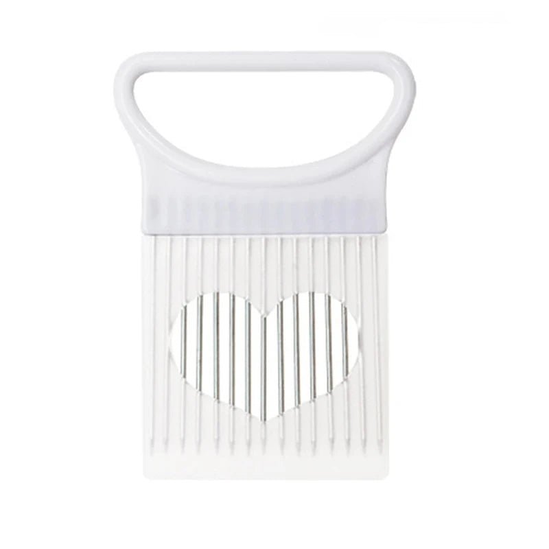 Stainless Steel Onion Holder Slicer - Ergonomic Vegetable & Meat Cutter 7