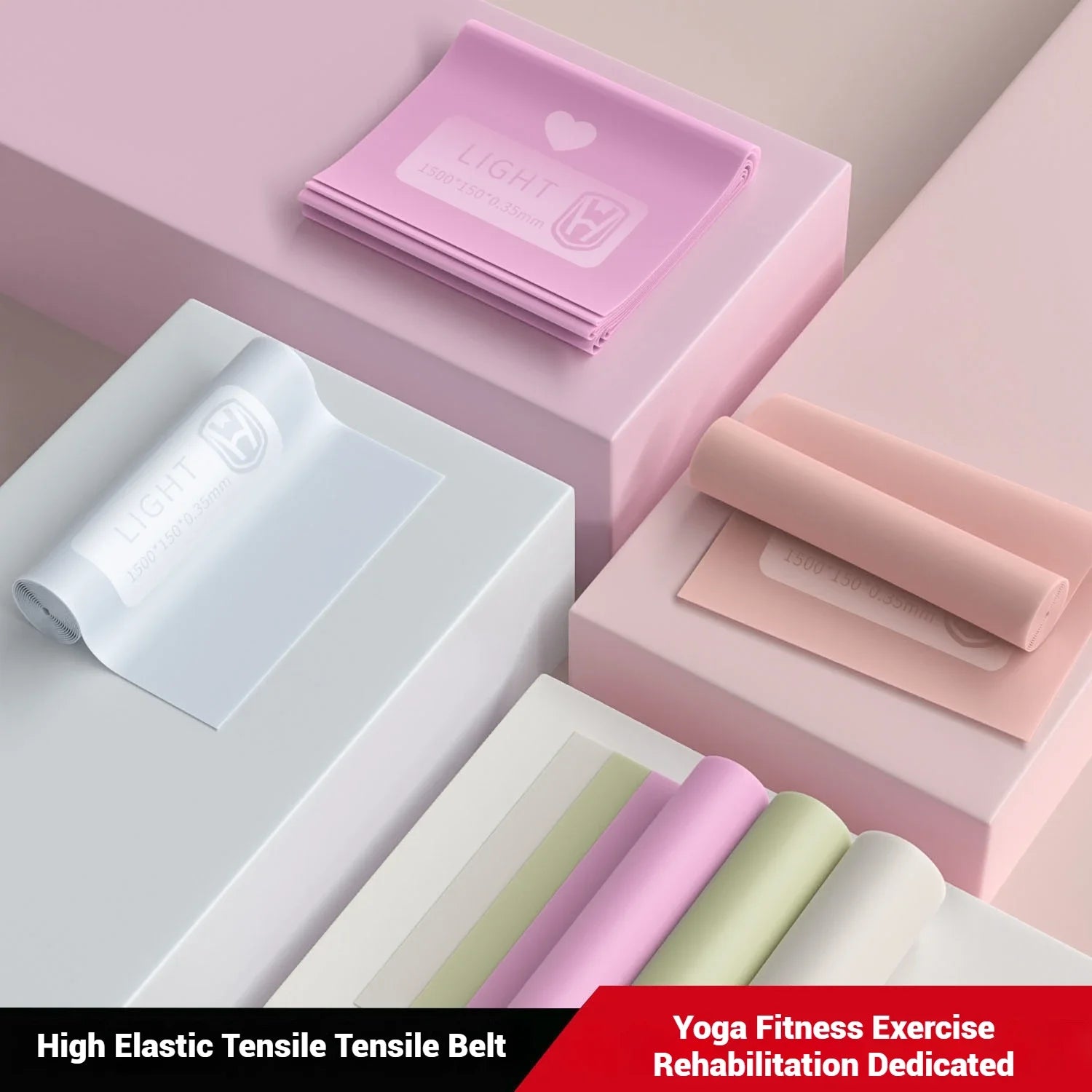 Stretching Resistance Strap - Premium Spandex Yoga & Fitness Tool for Beginners 1