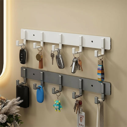 Sturdy Wall Coat Rack with Black Hooks for Clothes, Towels & Robes 0