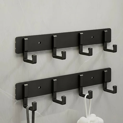 Sturdy Wall Coat Rack with Black Hooks for Clothes, Towels & Robes 12