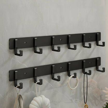 Sturdy Wall Coat Rack with Black Hooks for Clothes, Towels & Robes 17
