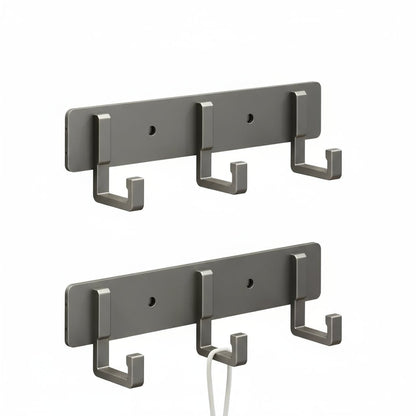 Sturdy Wall Coat Rack with Black Hooks for Clothes, Towels & Robes 18