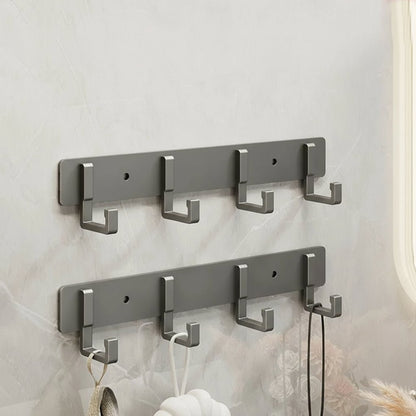 Sturdy Wall Coat Rack with Black Hooks for Clothes, Towels & Robes 20