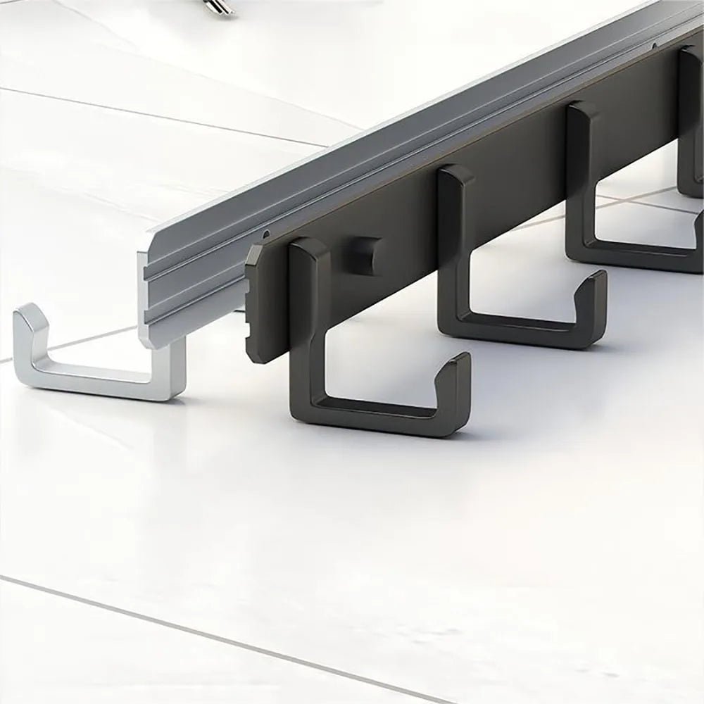 Sturdy Wall Coat Rack with Black Hooks for Clothes, Towels & Robes 4