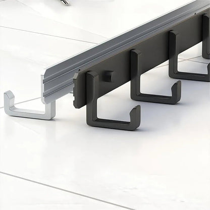 Sturdy Wall Coat Rack with Black Hooks for Clothes, Towels & Robes 4