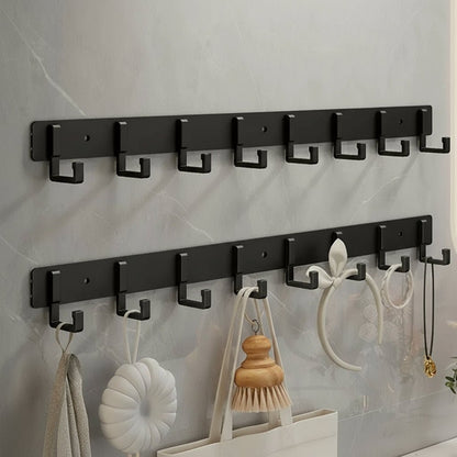 Sturdy Wall Coat Rack with Black Hooks for Clothes, Towels & Robes 6