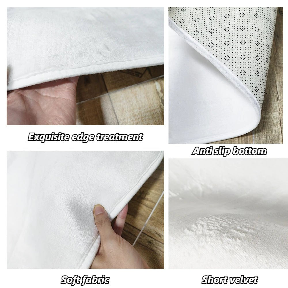 Stylish Geometric Area Rug - Soft Non-Slip Washable Carpet for Living Room & Bedroom 4