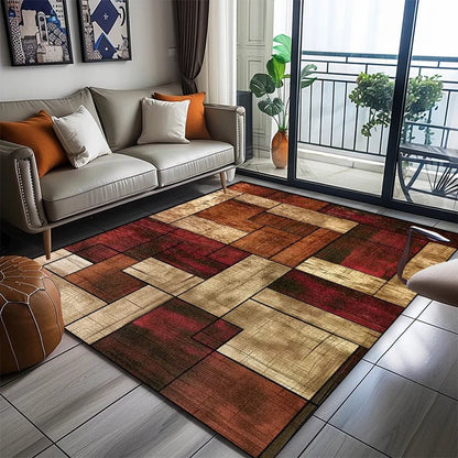 Stylish Geometric Area Rug - Soft Non-Slip Washable Carpet for Living Room & Bedroom 6