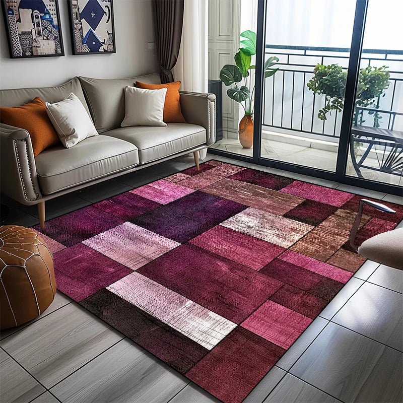 Stylish Geometric Area Rug - Soft Non-Slip Washable Carpet for Living Room & Bedroom 8