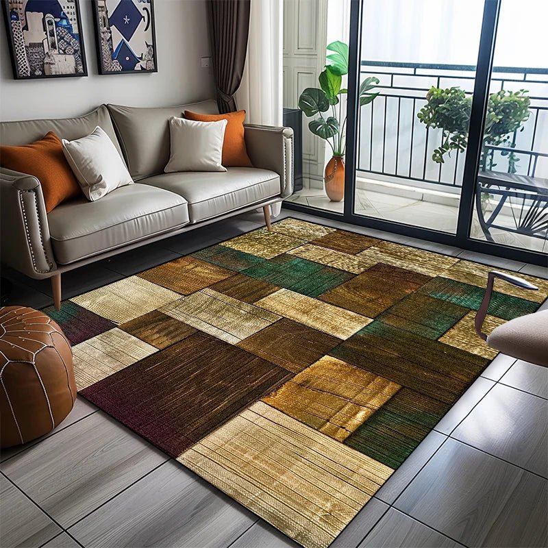 Stylish Geometric Area Rug - Soft Non-Slip Washable Carpet for Living Room & Bedroom 9